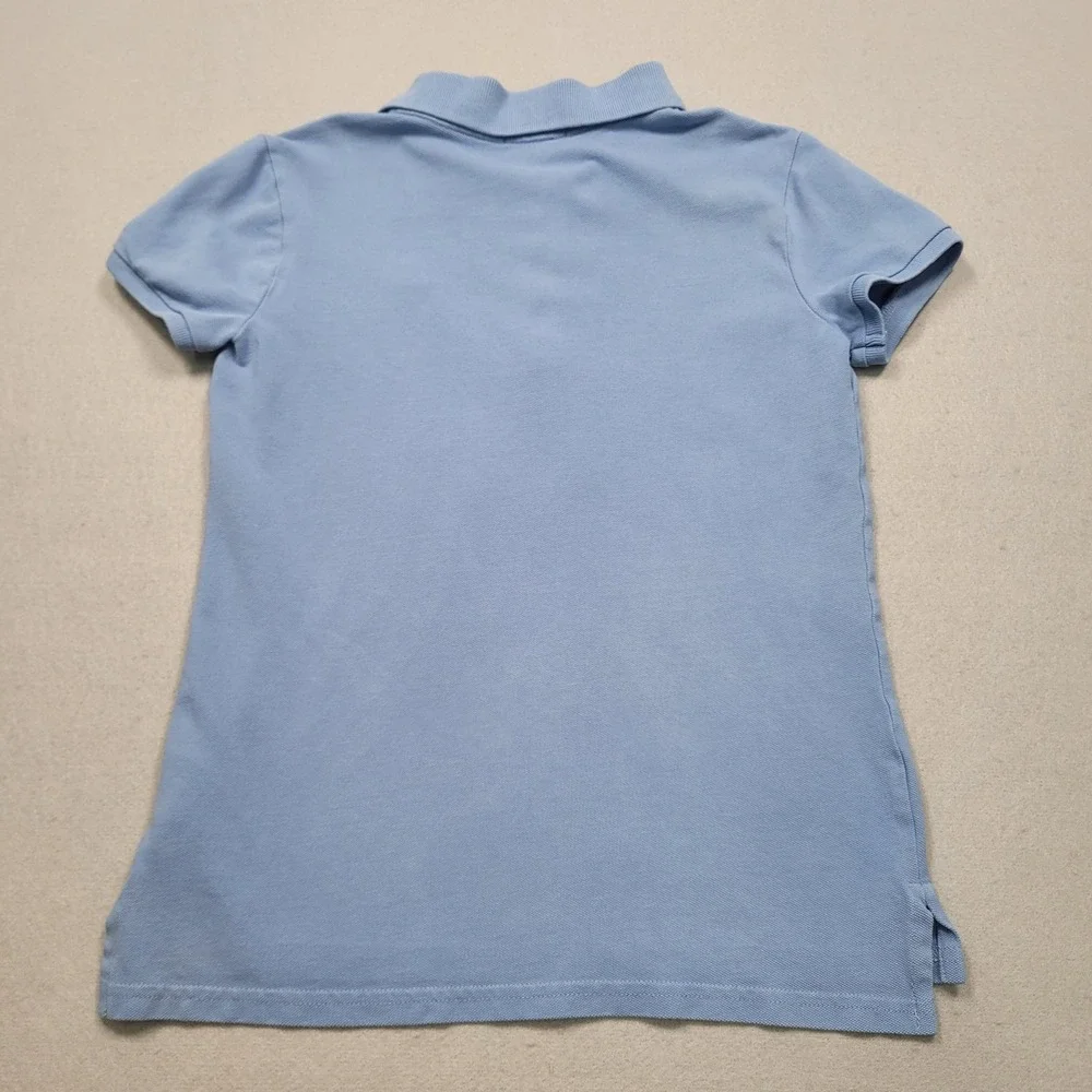 Polo Ralph Lauren Boys Light Blue Short Sleeve Mesh Polo Shirt Size L 12-14
